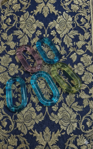 Cadena de Eslabones de Acrílico/Resina Hecha a Mano, Estilo Retro, Cadena de Resina Acrílica de Color, Desmontable, de la India - Product Image 2