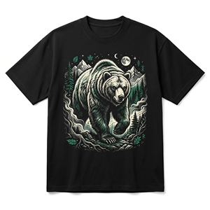 Camiseta Cosmic Aries Ram |   Camiseta de algodón grueso de 240 GSM en azul marino intenso con gráfico del zodiaco de la nebulosa de las estrellas - Product Image 2