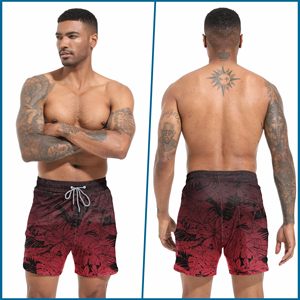 Fashion Printed Swim Shorts for Men Quick Dry <b>Elastic</b> Waist Beach Board Shorts - Product Image 2