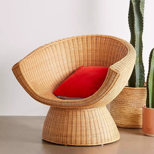 Chaise en rotin confortable pour la lecture et la détente, prix abordable, style bohème, chaises de méditation et de yoga - Product Image 1
