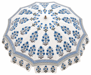 Sombrilla Decorativa para Jardín, Hecha a Mano, para Patio Exterior, Proveedor y Exportador de la India, Sombrilla con Estampado Floral - Product Image 1