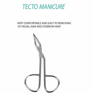 Pinzas Inclinadas de Acero Inoxidable Tipo Tijera para Cejas, Herramienta de Precisión para Remover y Dar Forma a las Cejas para Salón de Belleza - Product Image 3
