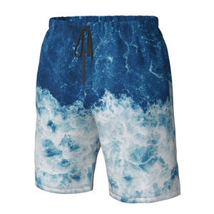 กางเกงว่ายน้ำชายพิมพ์ลายคลื่นทะเลแบบซับลิเมชั่น แห้งเร็ว เหมาะสำหรับเล่นเซิร์ฟและสระว่ายน้ำในฤดูร้อน พร้อมเชือกผูกเอว - Product Image 5