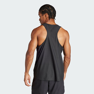 Débardeur de sport respirant à séchage rapide en polyester/coton noir uni pour homme Miaz Enterprises, col rond, sans manches, pour l'entraînement - Product Image 4