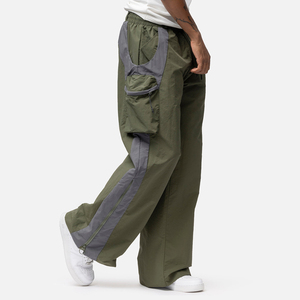 Pantalones Deportivos de Nylon para Hombre, Diseño Personalizado, Estilo Urbano, Anchos, con Rayas, Cortavientos, Casuales - Product Image 5