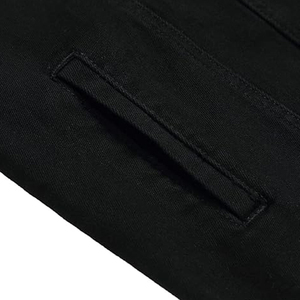 2026 Men's Black <b>Denim</b> <b>Jacket</b> Regular Fit Button Fly Solid Color Casual Autumn Topstitch Woven Fabric - Product Image 6