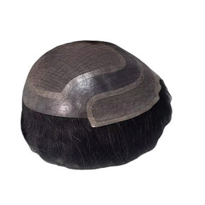 Toupee para Hombre Taz Hair, Peluca de Cabello Humano 100%, Densidad 60%-150%, Cabello Remy Indio, Resistente al Agua, Suave, Ondulado Profundo - Product Image 1