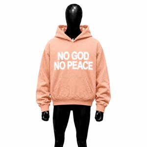 Peace Graphic Hoodie Oversized Streetwear Pullover <b>Sweatshirt</b> Unisex <b>Men</b> Women Casual Fashion Hooded Top Bold <b>White</b> Typography - Product Image 1