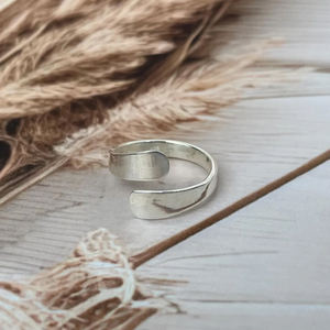 Nouveautés : Bague ouverte ajustable en argent sterling 925, empilable, délicate, style bohème, bijoux célestes, cadeaux de fiançailles pour femmes et jeunes filles - Product Image 1