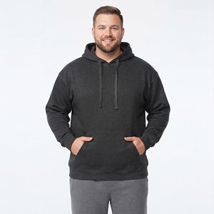 Men's Plus Size Fleece Hoodie Long Sleeve Baggy Drawstring Hood Casual 100% Cotton Oversize Pullover Plus Size Hoodie Men's - Product Image 1