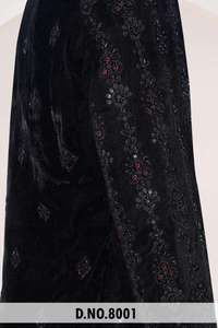 Sherwani Indo-Occidental en Velours Noir Premium pour Garçons, Tenue de Cérémonie Royale, Broderie Détaillée, Travail de Paillettes, Réversible, Spécial - Product Image 4
