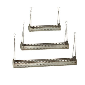 Ensemble de 2 jardinières suspendues en métal galvanisé de qualité supérieure, pour intérieur et extérieur, décoration de ferme, paniers suspendus avec chaînes - Product Image 3