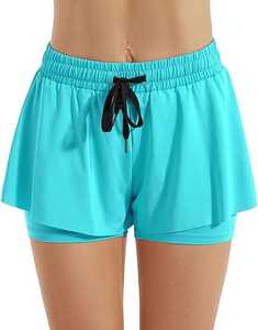 Pantalones Cortos Deportivos de Yoga y Gimnasio 2 en 1 para Mujer, Diseño de Mariposa, Transpirables, para Correr, Ciclismo, con Logotipo Personalizado - Product Image 2