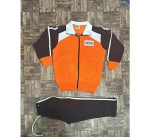 Uniforme Escolar para Niños y Niñas, Conjunto Deportivo de Chaqueta y Pantalones Deportivos en Bloques de Color Naranja y Negro, Personalizable con el Logotipo de la Escuela - Product Image 2