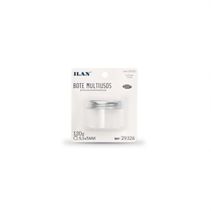 Tarro Multiusos Iln de 120g, 5.5x5mm, Plástico con Tapa de Aluminio - Product Image 2