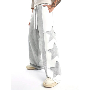 Men's Wide Leg Sweatpants Oversized Baggy Joggers Drawstring <b>Elastic</b> <b>Waist</b> Casual Loose Fit Streetwear <b>Trousers</b> for Wholesale - Product Image 1