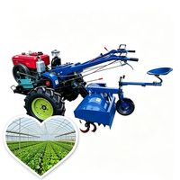 Motoculteur agricole chinois avec charrue à disques, motoculteur à 2 roues, motoculteur de ferme, mini-tracteur manuel