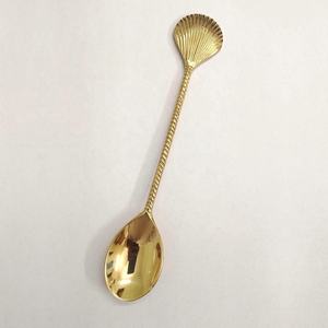 Mango de diseño de vástago rugoso de latón, cuchara de té o café con diseño de extremo de mariposa, diseño único para el hogar - Product Image 3