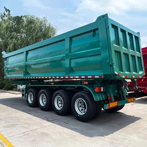 Heavy Duty Steel Frame Construction Dumper <b>Trailer</b> Hydraulic Tipping Body High Capacity Farm And Industrial <b>Cargo</b> Transport 128! - Product Image 1