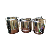 Pots à lait russes en acier inoxydable MIINOX de qualité supérieure, lot de 2, pour un rangement et une organisation durables à la maison, vaisselle, lavage à la main uniquement