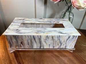 NEHA ENTERPRISES Marble Tissue <b>Box</b> Organizer Stylish Decorative Tissue Holder for Bathroom <b>Vanity</b> and Living Room - Product Image 5