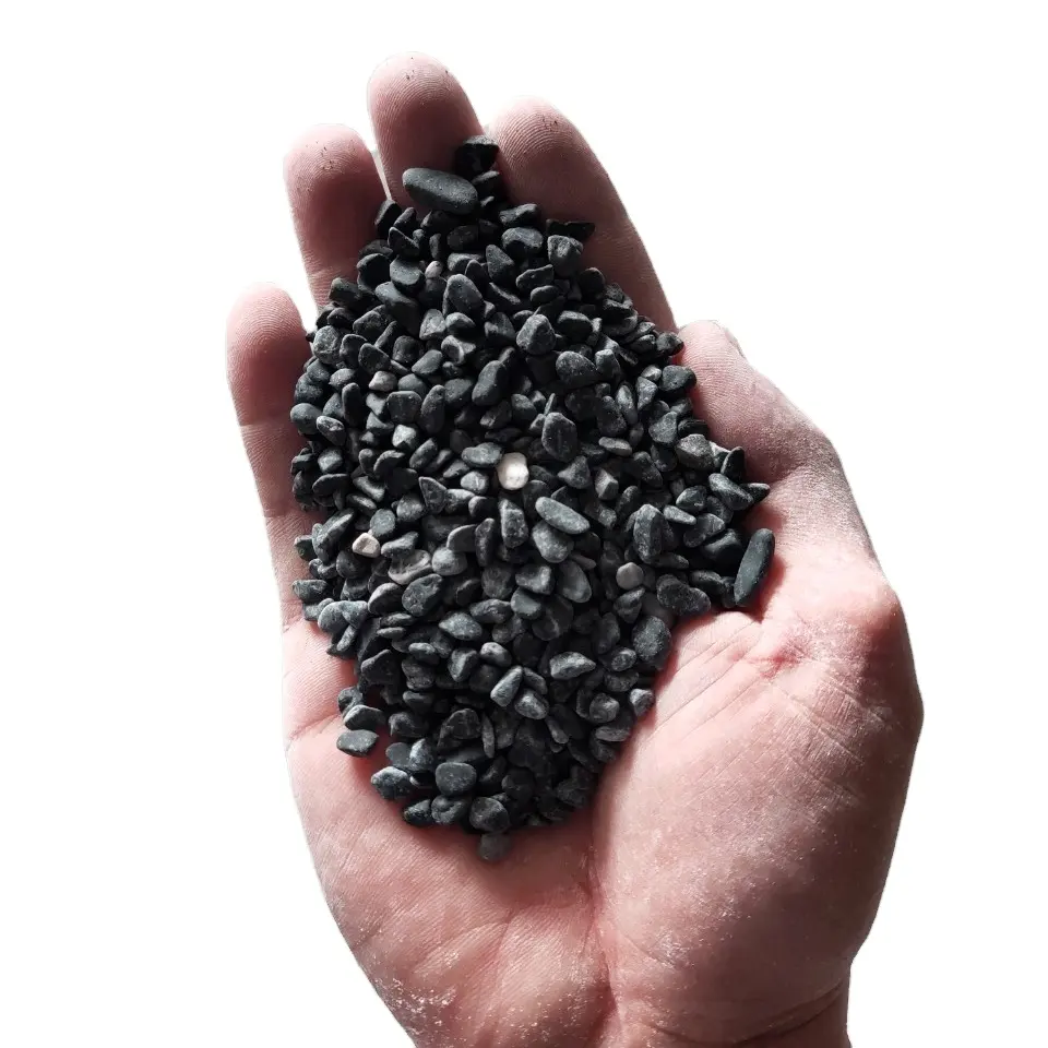 Siyah çakıl gri çakıl taş yapı malzemeleri ve mermer kırma kaya