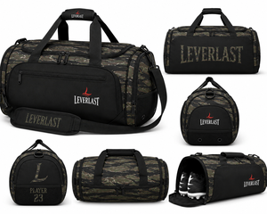 Custom Logo Geometric Pattern Unisex Sports <b>Duffel</b> <b>Bag</b> Polyester Zipper Closure Adjustable Strap 40-55L Shoe Compartment Fitness - Product Image 2