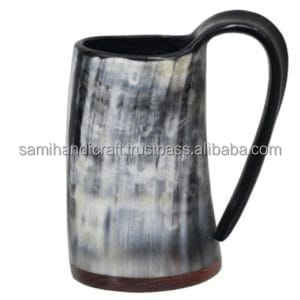 Chope celtique de couleur naturelle chope de bière en corne de boeuf corne à boire verres - Product Image 6