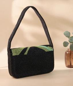 Sac à main coréen en perles de bois, fait main, tissé, avec poignée supérieure, tendance créative, ajouré, pour les loisirs, les vacances et la plage, très prisé - Product Image 1