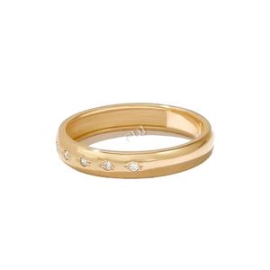 Anillo de boda de diamantes cultivados en laboratorio de lujo de 3,40 MM, anillo apilable minimalista de media eternidad, juego de flush único, bandas de diamantes de laboratorio para ella - Product Image 1