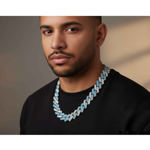 Cadenas de Hip Hop con Eslabones Cubanos de Diamantes Cultivados en Laboratorio, Joyería Masculina, Cadenas Finas de Calidad Estándar, Envío a Todo el Mundo, Exportación - Product Image 5