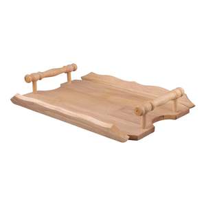 Plateau de service rectangulaire en bois de caoutchouc de qualité supérieure, fait main, pour la maison, la cuisine, la table de café, la décoration, les collations, le café - Product Image 2
