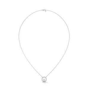 Pendentif solitaire en argent avec collier en diamant créé en laboratoire pour femmes, bijoux raffinés, style raffiné et élégance quotidienne moderne - Product Image 3