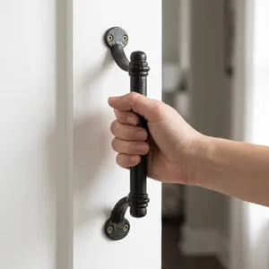 Black Cast Iron Bar Handle Cabinet Dresser Drawer Modern Kitchen Furniture Durable Hardware - Product Image 5