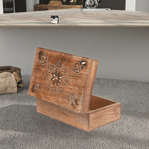 Caja de Almacenamiento Moderna Rectangular de Madera para Cables y Enchufes de Escritorio - Product Image 6
