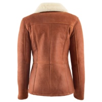 Manteau en fausse fourrure en peau de mouton blanc mi-long pour femme Veste en cuir de mouton Broderie Col montant Vestes en fourrure d'hiver