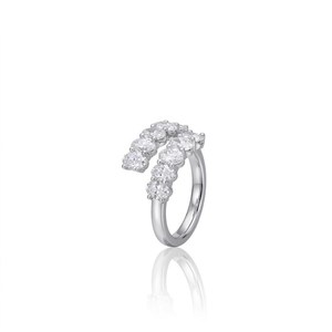 Anillo de Compromiso Ajustable de Oro Sólido de 10K, 14K y 18K con Certificado IGI, Anillo de Diamantes Cultivados en Laboratorio con Diseño Ovalado - Product Image 5