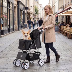 Passeggino a 4 Ruote per Cani e Gatti di Piccola Taglia fino a 15 kg - Product Image 3
