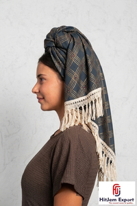 Custom Printed <b>Square</b> <b>Scarf</b> With Tassel Soft Lightweight Fabric Women Fashion Headscarf Low MOQ OEM Manufacturer Supply - Product Image 5