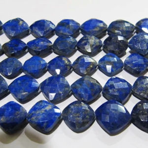 Perles de Lapis Lazuli Bleu Naturel en Forme de Coussin, Perles Briolette 11-12mm, Fil de 8 Pouces de Long, Fournitures pour la Fabrication de Bijoux - Product Image 2