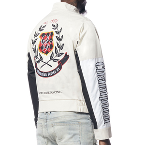 Wholesale Custom High Quality Genuine Leather Motorcycle <b>Jackets</b> for Men <b>Zipper</b> Closure Autumn Vintage Racing Patch Embroidery - Product Image 6