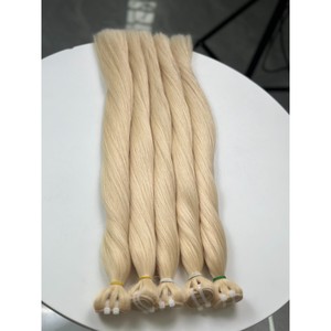 Extensions de cheveux vierges vietnamiens blond platine, lisses et raides, double épaisseur, vente en gros - Product Image 5