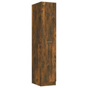 Armoire d'apothicaire en bois d'ingénierie chêne fumé, design haut et étroit, pour salon - Product Image 3
