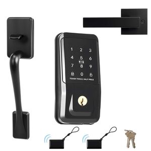 Set Maniglia Serratura Porta con Ingresso Senza Chiave, Touchpad Elettronico, Serratura a Cilindro IC, Codici Utente Personalizzabili, Ingresso con Chiave, Scheda di Memoria - Product Image 1