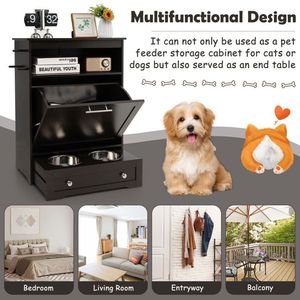 Station d'alimentation pour animaux de compagnie en acier inoxydable avec bol confortable, produit de qualité supérieure pour vos amis à fourrure - Product Image 6