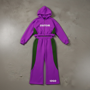 Custom Women High Quality Hoodie Jacket Set Cotton Fleece <b>Zip</b> <b>up</b> Jacket and Sweatpants Womens Oversized Tracksuits for Women - Product Image 1