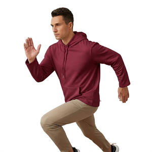 Nouvelle Arrivée Pull à Capuche Tricoté Uni pour Homme Hiver Respirant Séchage Rapide Manches Longues Coupe-Vent Gym Fitness Sweat-shirt avec Poche - Product Image 3
