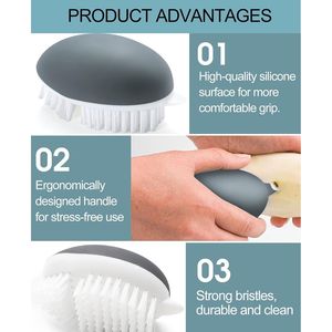 Set di 2 Spazzole per Patate Antiscivolo con Setole Rigide Flessibili e Rimozione Punti di Sporco - Product Image 4