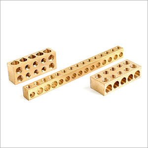 Bloc de distribution électrique industriel robuste en laiton, connecteur à 3 bornes de type goujon pour le contrôle des machines - Product Image 5