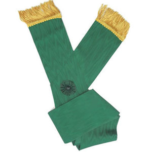 Banda de Reglamento Inglés de los Caballeros Templarios para Oficiales Provinciales, Negra Moiré, Orden de la Estrella del Este OES, Banda Completa, Regalia Masónica - Product Image 3